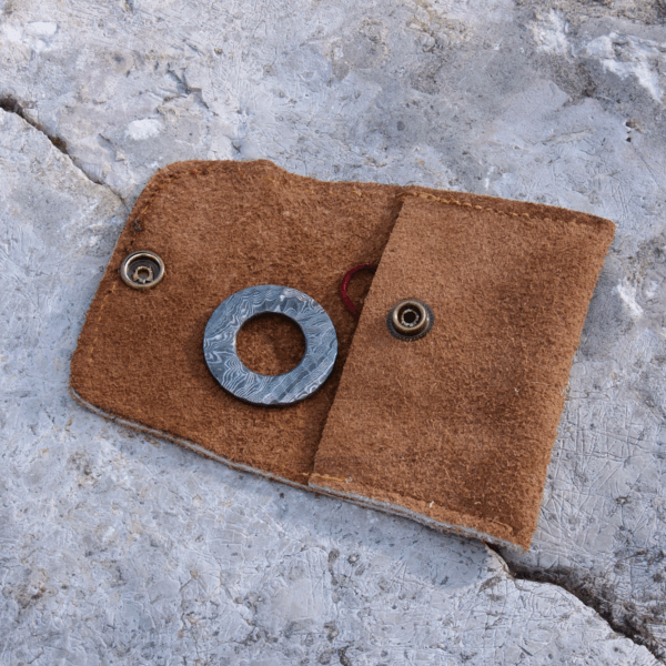 Circle Shape Damascus Steel Pendant