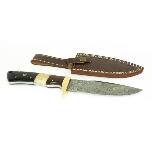 10.75 inch Damascus Steel Handmade Groomsmen Gift Hunting Camping Trekking Utility Collectible Knife - Image 3