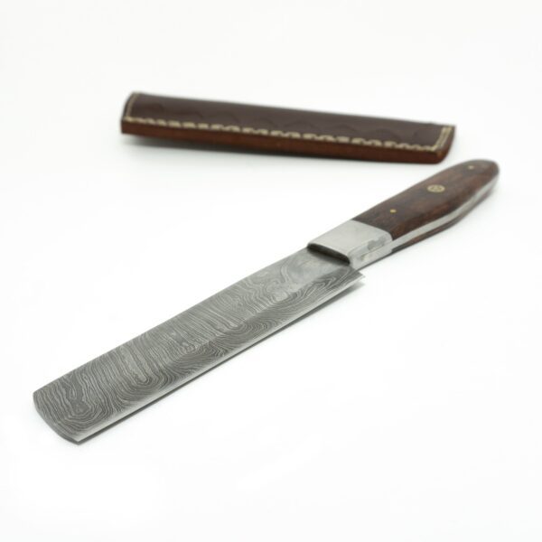 11 Inch Damascus Steel Handmade Kitchen Chef Utility Knife, Walnut Wood - Image 4