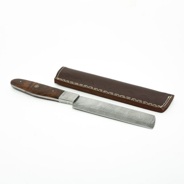 11 Inch Damascus Steel Handmade Kitchen Chef Utility Knife, Walnut Wood - Image 5