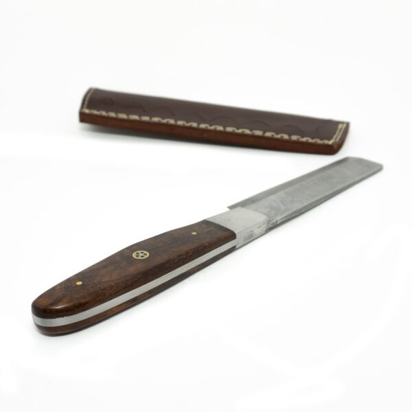 11 Inch Damascus Steel Handmade Kitchen Chef Utility Knife, Walnut Wood - Image 3