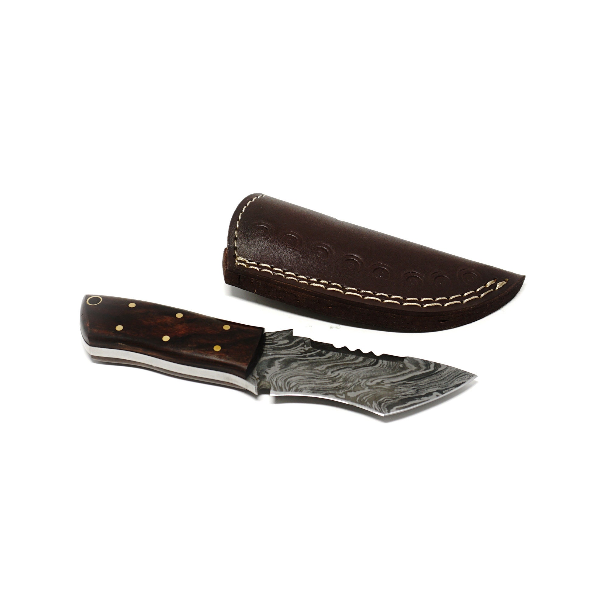 6.5 Inch Handmade Damascus Hunting Camping Tracking Groomsmen gift Utility Tanto Knife 6.5 Inch with Rosewood Engraved Christmas Day Gift - Image 6