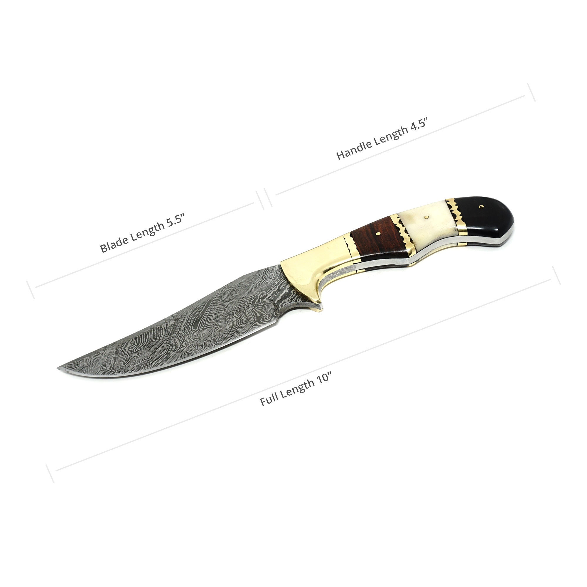 10 Inch Damascus Steel Handmade Hunting Camping Utility Knife Tool Blade Accessories Engraved Christmas Day Gift - Image 3