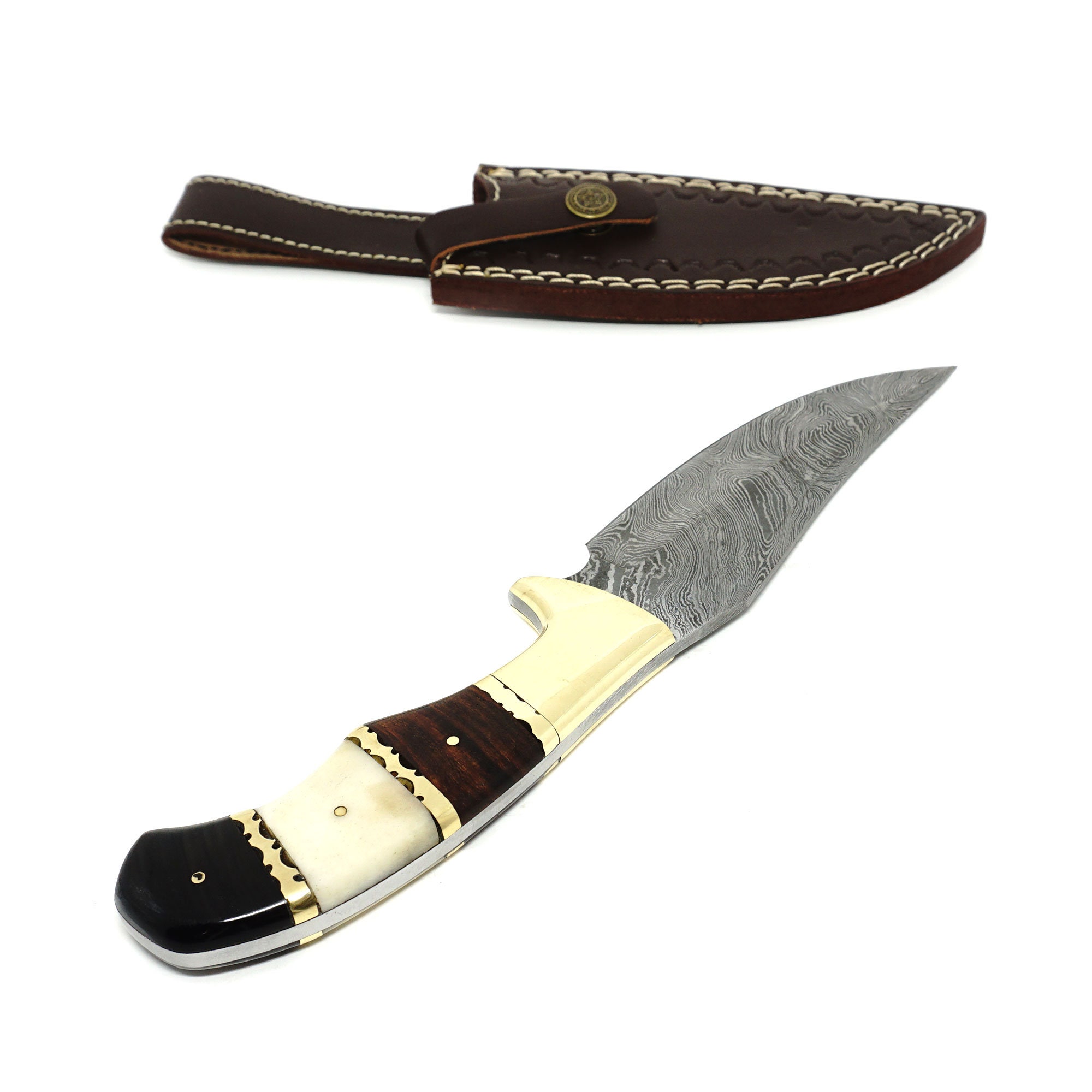 10 Inch Damascus Steel Handmade Hunting Camping Utility Knife Tool Blade Accessories Engraved Christmas Day Gift - Image 5