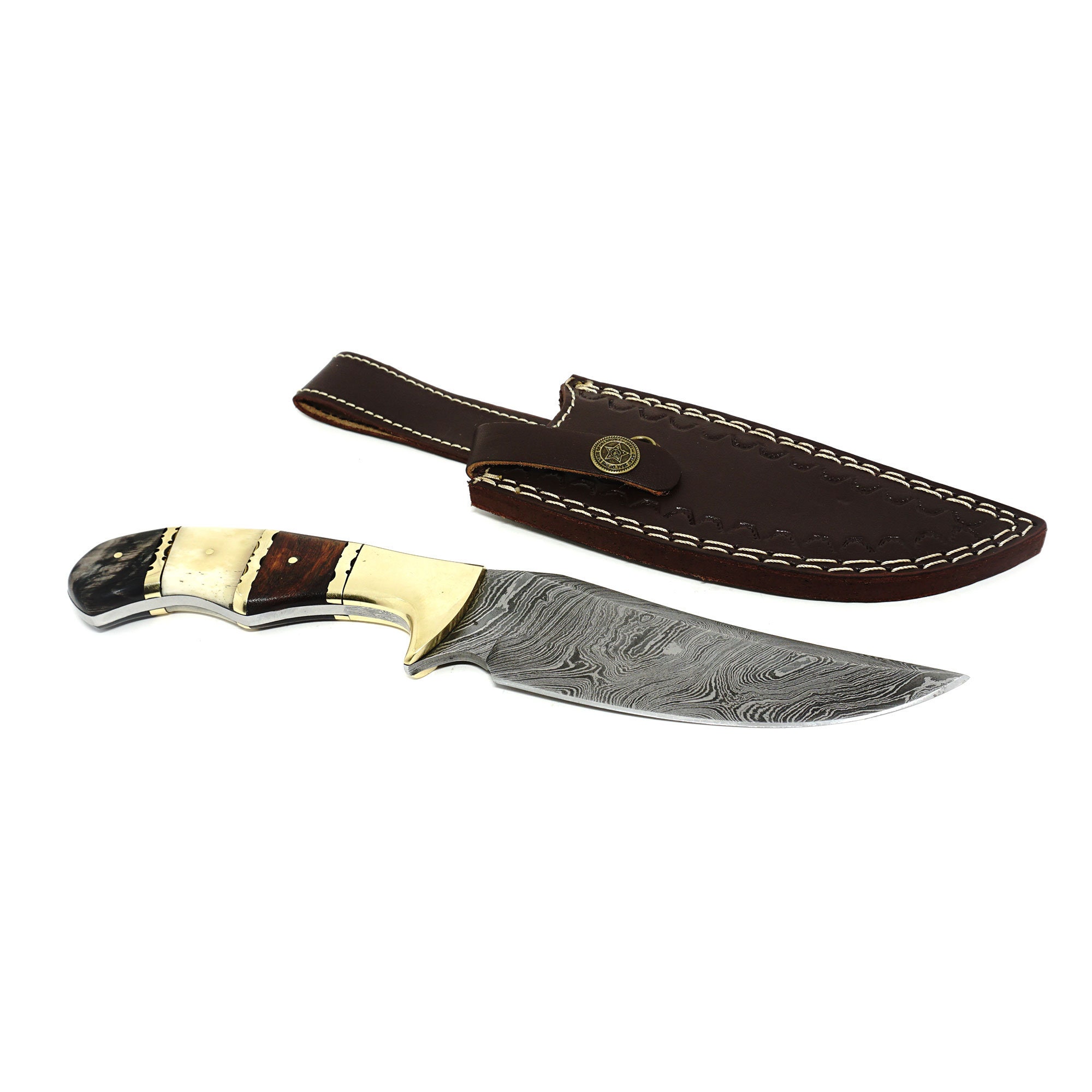 10 Inch Damascus Steel Handmade Hunting Camping Utility Knife Tool Blade Accessories Engraved Christmas Day Gift - Image 4