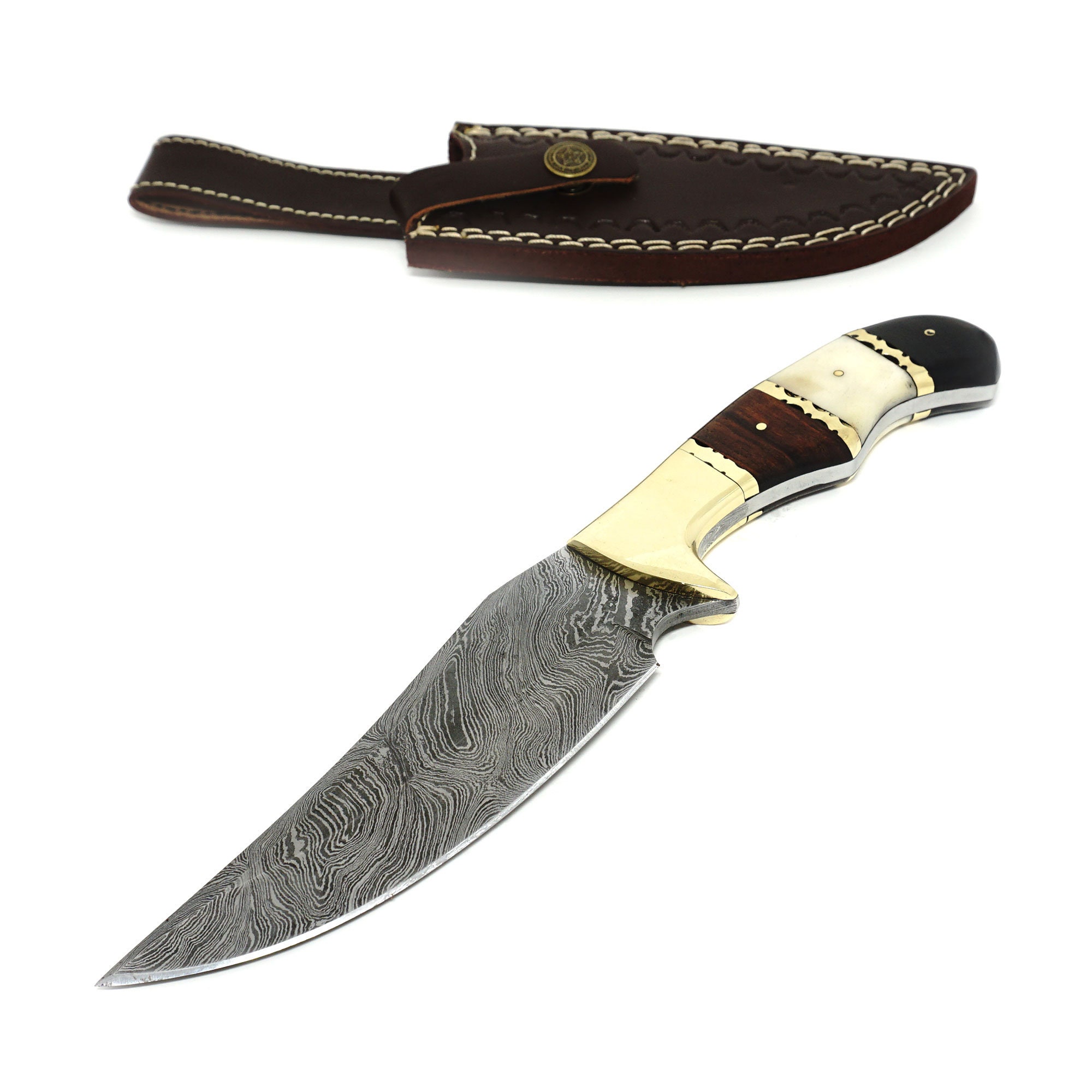 10 Inch Damascus Steel Handmade Hunting Camping Utility Knife Tool Blade Accessories Engraved Christmas Day Gift - Image 6