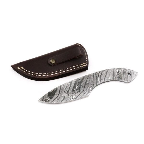 7.5 Inch Damascus Steel  Handmade Hunting Camping Trekking Collectible Knife Blank Blade ( Full Tang) Holiday Gift Sale - Image 4