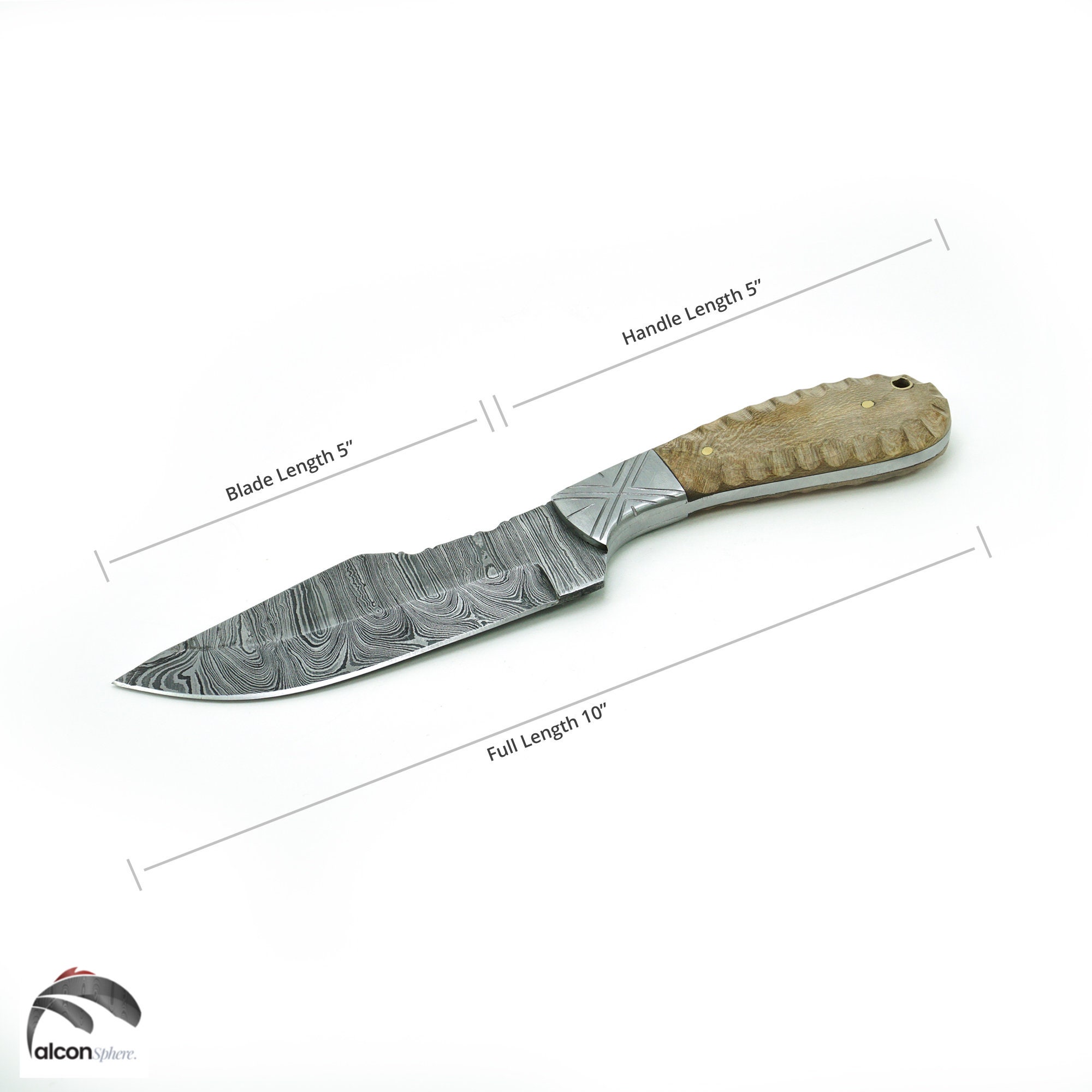 Damascus Steel Handmade Hunting Camping Trekking Utility Tool Knife Accessories Gift for him Engraved Christmas Day Gift - Image 3