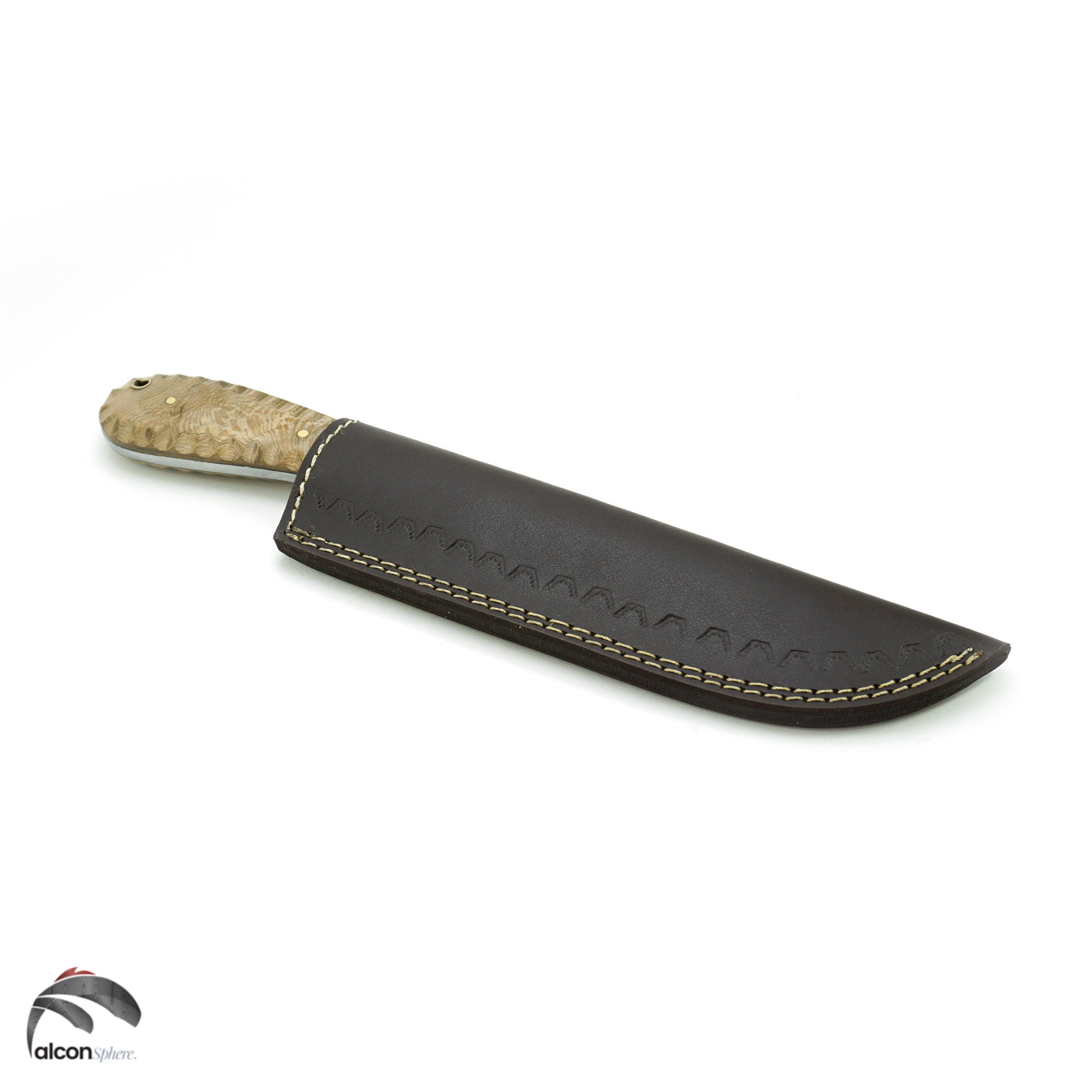 Damascus Steel Handmade Hunting Camping Trekking Utility Tool Knife Accessories Gift for him Engraved Christmas Day Gift - Image 7