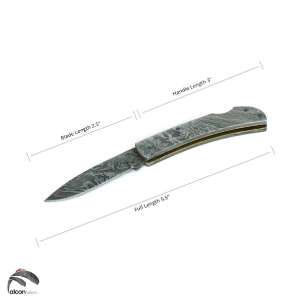 5.5 Inch Damascus Steel Camping Fishing Utility Tool Pocket Folding Folder Knife Engraved Christmas Day Gift Holiday Gift Sale - Image 7