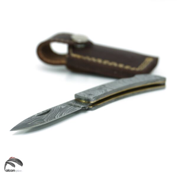 5.5 Inch Damascus Steel Camping Fishing Utility Tool Pocket Folding Folder Knife Engraved Christmas Day Gift Holiday Gift Sale - Image 5