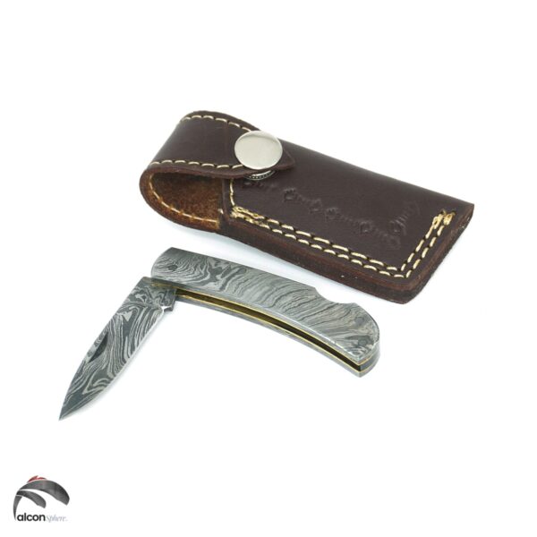 5.5 Inch Damascus Steel Camping Fishing Utility Tool Pocket Folding Folder Knife Engraved Christmas Day Gift Holiday Gift Sale