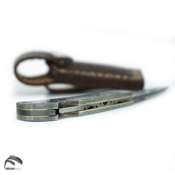 5.5 Inch Damascus Steel Camping Fishing Utility Tool Pocket Folding Folder Knife Engraved Christmas Day Gift Holiday Gift Sale - Image 2