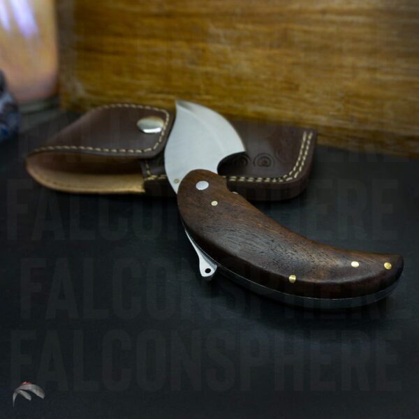 7 Inch Leaf Shaped Stainless Steel Handmade Utility Pocket Folding Knife Camping Accessories Rosewood Bone Engraved Gift - Image 5