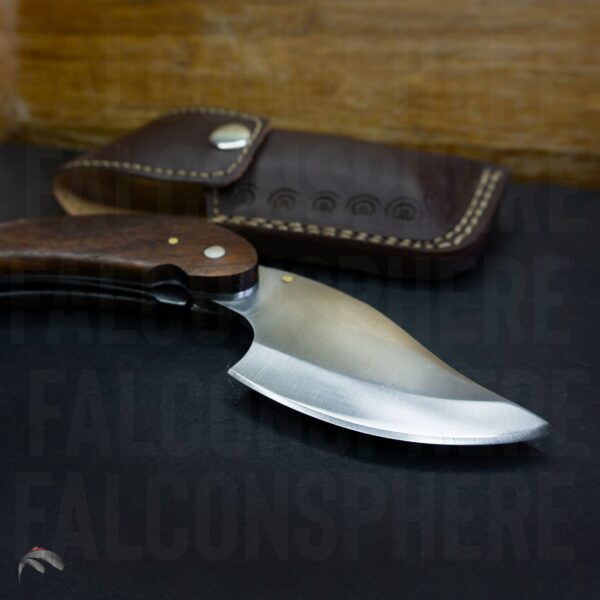 7 Inch Leaf Shaped Stainless Steel Handmade Utility Pocket Folding Knife Camping Accessories Rosewood Bone Engraved Gift - Image 4