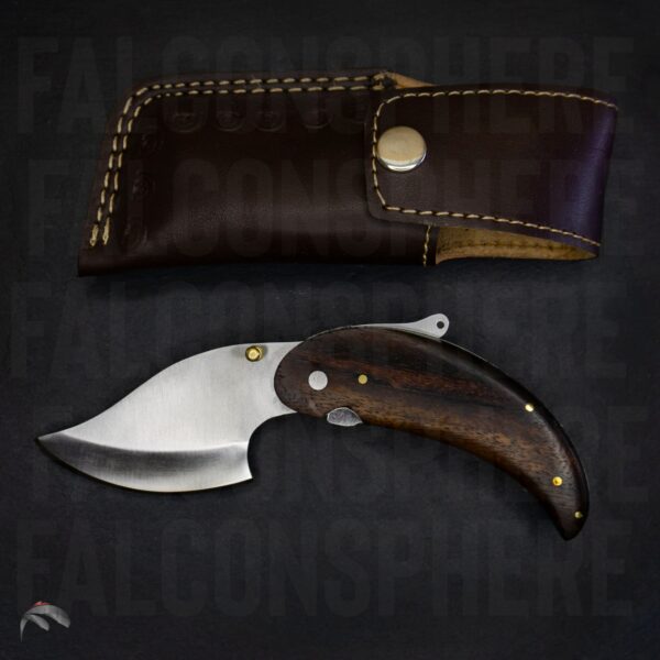 7 Inch Leaf Shaped Stainless Steel Handmade Utility Pocket Folding Knife Camping Accessories Rosewood Bone Engraved Gift