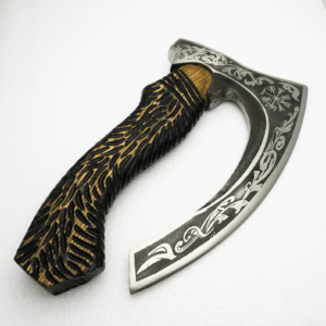 Handcrafted Viking Carbon Steel Pizza Axe Hatchet Perfect Gift for Birthdays