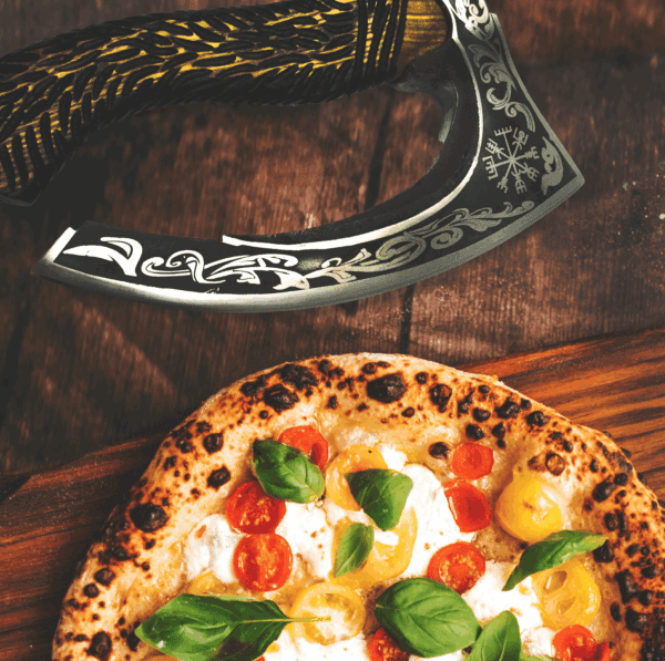 Handcrafted Viking Carbon Steel Pizza Axe Hatchet Perfect Gift for Birthdays - Image 4